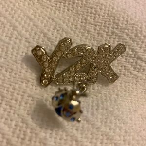 Y2K pin with rhinestones and blue lady “bug” bobble. So cute and like new. Rare